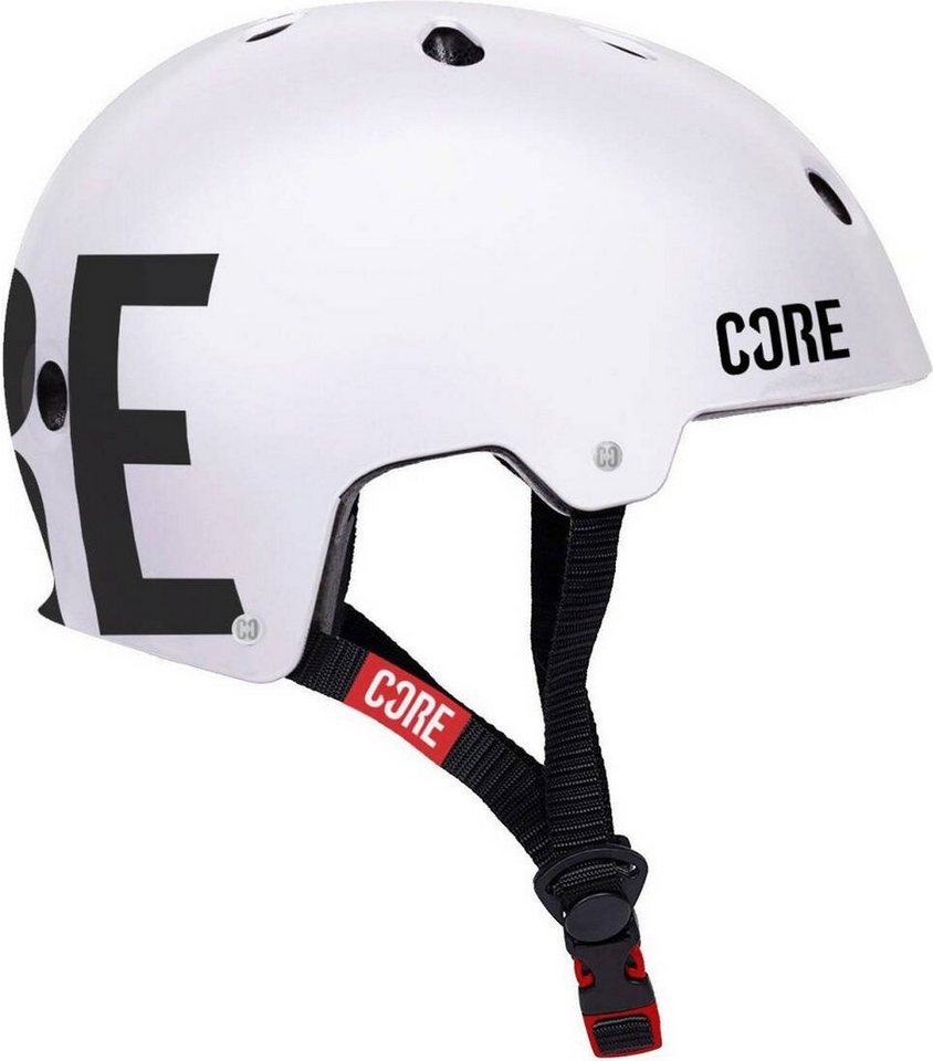 Core Action Sports Protektoren-Set Core Street Stunt-Scooter Skate Dirt Helm Weiß/Logo Schwarz von Core Action Sports