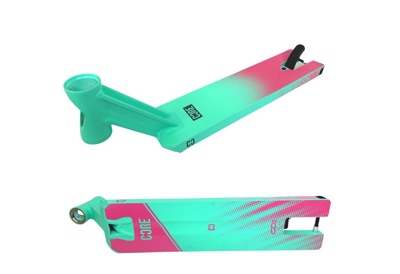 Core Action Sports Stuntscooter CORE CD1 Stunt-Scooter Park Deck 47cm 1160g Petrol/Pink von Core Action Sports