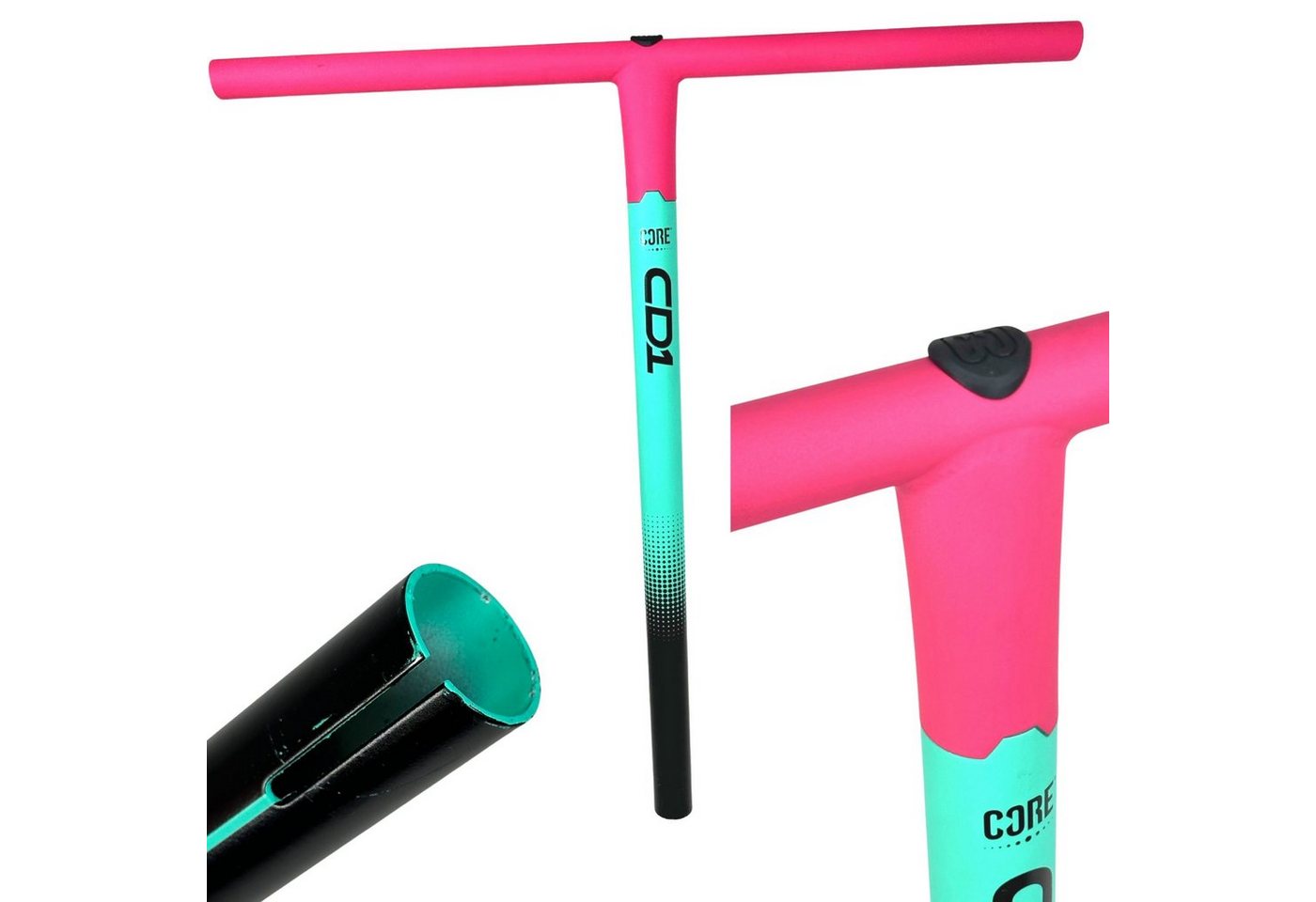 Core Action Sports Stuntscooter CORE CD1 Stunt-Scooter Stahl IHC Bar 32 55,5cm Petrol/Pink von Core Action Sports