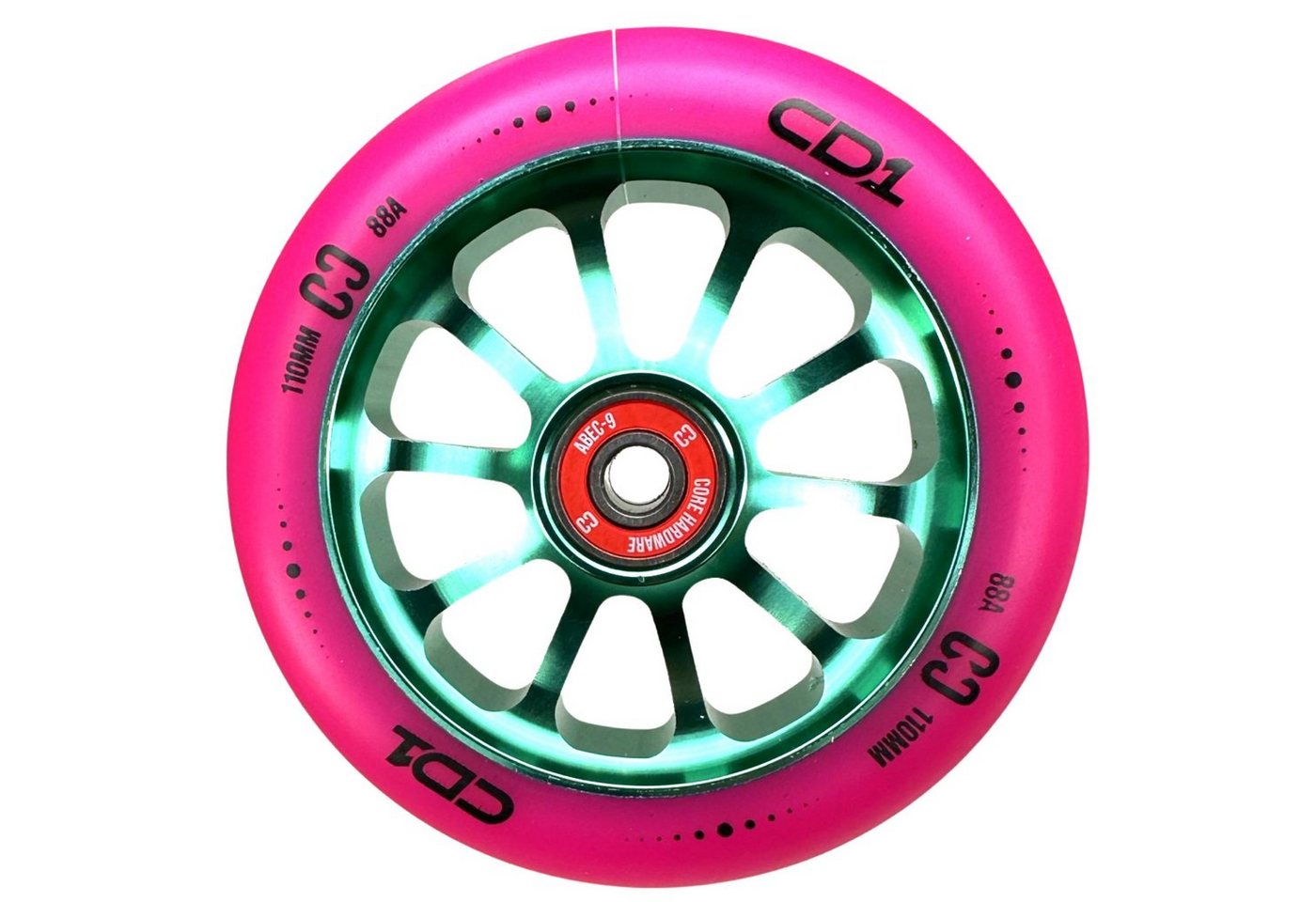 Core Action Sports Stuntscooter Core CD1 Stunt-Scooter Rolle 110mm Petrol/Pu Pink von Core Action Sports