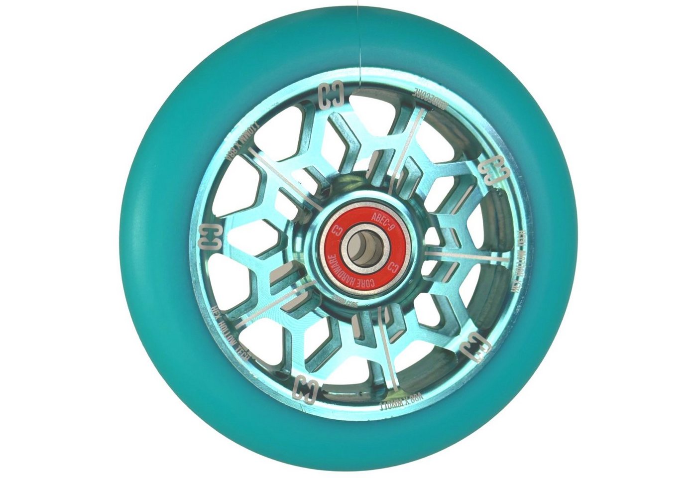 Core Action Sports Stuntscooter Core Hex Hollow Stunt-Scooter Rolle 110mm Mint Blau von Core Action Sports