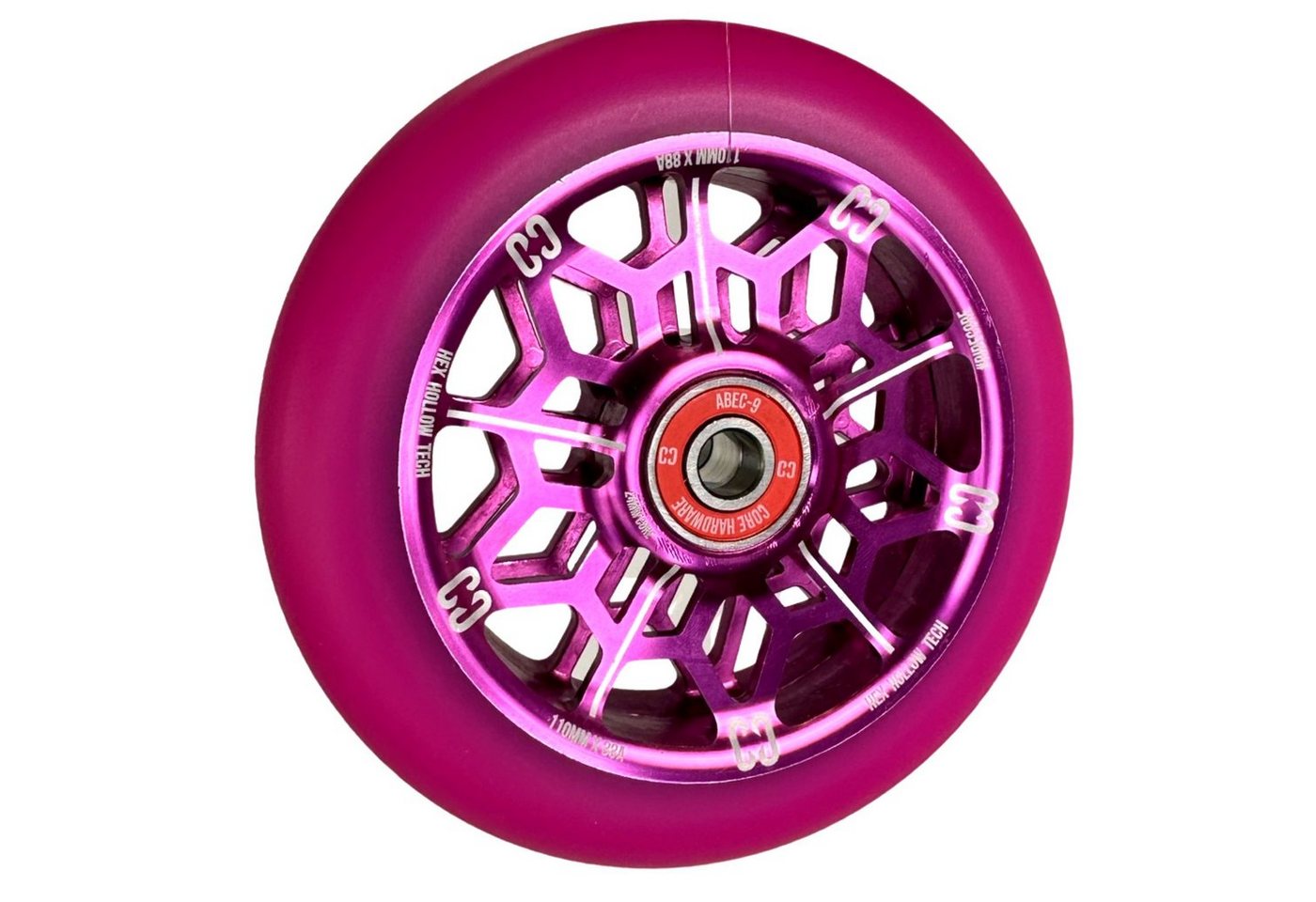 Core Action Sports Stuntscooter Core Hex Hollow Stunt-Scooter Rolle 110mm Purple von Core Action Sports