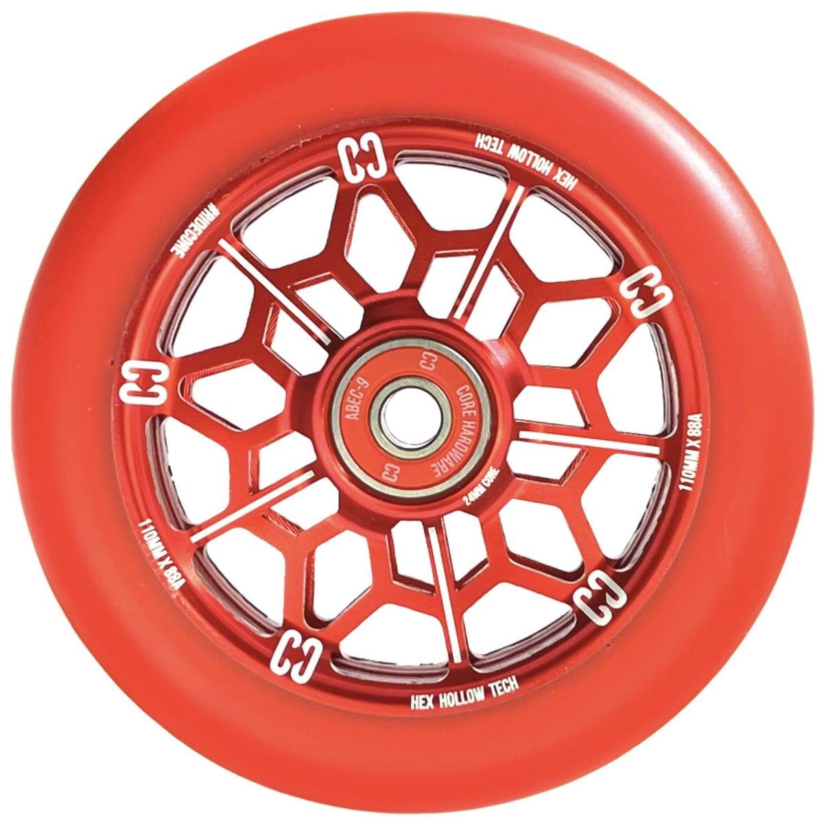Core Action Sports Stuntscooter Core Hex Hollow Stunt-Scooter Rolle 110mm Rot von Core Action Sports
