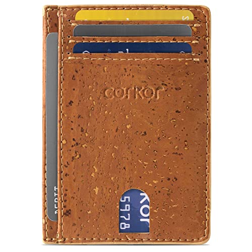 Corkor Geldbörse Herren Vegan Minimalistische Brieftasche Korkleder RFID Schutz Camel Corkor Geldbörse Herren Vegan Minimalistische Brieftasche Korkleder RFID Schutz Camel von Corkor