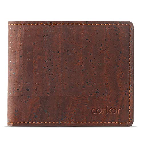 Corkor Kork Passcase Geldbörse - Nicht-Leder Bifold Wallet - Herren Geldbörse - RFID blockierend, veganes Leder - umweltfreundlich-schwarz, Braun, Small, Faltbare Brieftasche Corkor Kork Passcase Geldbörse - Nicht-Leder Bifold Wallet - Herren Geldbörse - RFID blockierend, veganes Leder - umweltfreundlich-schwarz, Braun, Small, Faltbare Brieftasche von Corkor