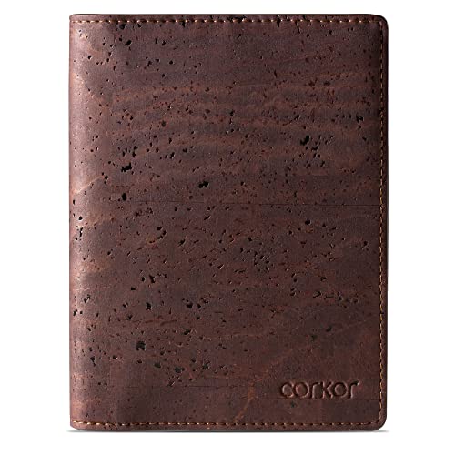 Corkor Reisepass-Brieftaschenhalter, RFID-blockierend, vegan, Kork, Bifold Sleeve Case für Männer und Frauen, Braun, Reisepasshülle Corkor Reisepass-Brieftaschenhalter, RFID-blockierend, vegan, Kork, Bifold Sleeve Case für Männer und Frauen, Braun, Reisepasshülle von Corkor