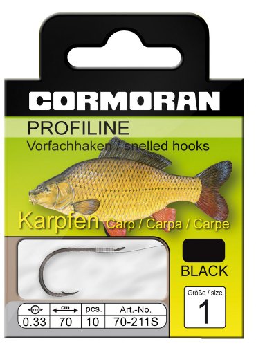 Cormoran PROFILINE Karpfenhaken schwarz Gr.1 0,33mm Cormoran PROFILINE Karpfenhaken schwarz Gr.1 0,33mm von Cormoran