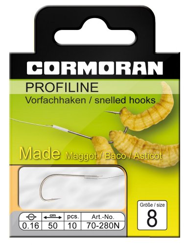 Cormoran PROFILINE Madenhaken Nickel Gr.8 0,16mm Cormoran PROFILINE Madenhaken Nickel Gr.8 0,16mm von Cormoran