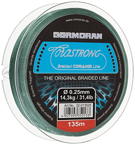 Cormoran Schnur 135 m Spule 0.25 Stärke Corastrong Geflochten aus Coramid, Grün, 32-013525 Cormoran Schnur 135 m Spule 0.25 Stärke Corastrong Geflochten aus Coramid, Grün, 32-013525 von Cormoran