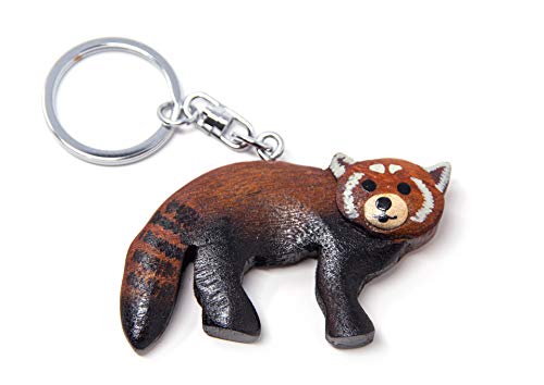 Schlüsselanhänger aus Holz - Roter Panda von Cornelißen