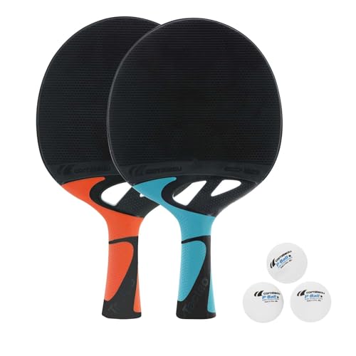 Cornilleau - 2 x Outdoor Tischtennisschläger + 3 Bälle - Wetterfest und Robust - Tacteo Duo Set Cornilleau - 2 x Outdoor Tischtennisschläger + 3 Bälle - Wetterfest und Robust - Tacteo Duo Set von Cornilleau