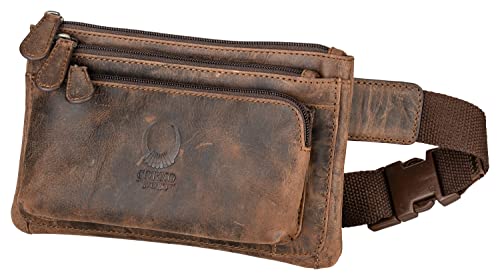 Corno d´Oro Handgefertigte Moderne Bauchtasche Damen und Herren aus Premium Echt Leder Vintage I Crossbody Bag Breiter Schultergurt I Gürteltasche 3 Fächer mit Reißverschluss braun Corno d´Oro Handgefertigte Moderne Bauchtasche Damen und Herren aus Premium Echt Leder Vintage I Crossbody Bag Breiter Schultergurt I Gürteltasche 3 Fächer mit Reißverschluss braun von Corno d´Oro