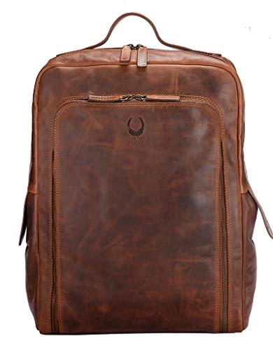 Corno d´Oro Premium Rucksack Herren Leder Groß I Handgefertigter Damen Laptoprucksack 17 Zoll Laptop I XL Kurierrucksack Vintage Backpack Braun Corno d´Oro Premium Rucksack Herren Leder Groß I Handgefertigter Damen Laptoprucksack 17 Zoll Laptop I XL Kurierrucksack Vintage Backpack Braun von Corno d´Oro