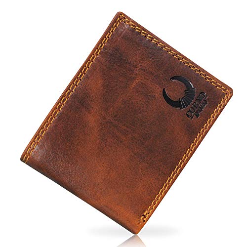 Corno d´Oro Premium Geldbeutel Herren Leder I Handgefertigter Slim Wallet mit RFID Schutz I Vintage Geldbörse mit Münzfach im Geschenkbox Corno d´Oro Premium Geldbeutel Herren Leder I Handgefertigter Slim Wallet mit RFID Schutz I Vintage Geldbörse mit Münzfach im Geschenkbox von Corno d´Oro