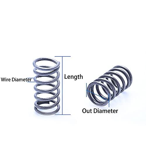 Cortnn 5 Stück Federstahlfeder Druckfeder Kleine Federn Drahtdurchmesser 0,7 mm Länge 60/70/80/90/100 mm Außendurchmesser 4/5/6/7/8–14 mm(90mm,10mm) von Cortnn