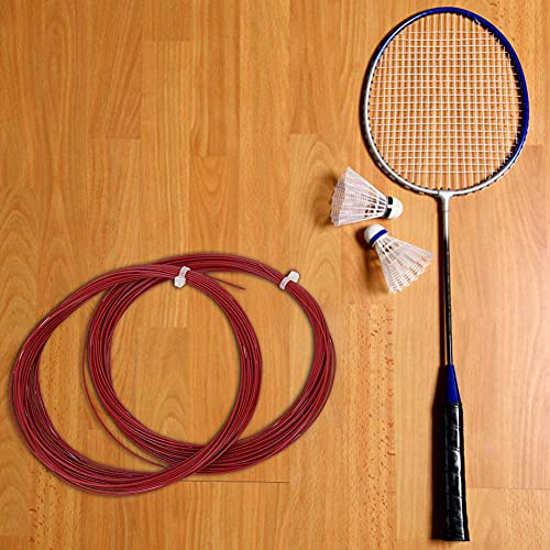 Badminton-Saite, Badminton mit Elastizität und Stärke, 25 Bis 30 Pfund, 10 M, Hochflexible Badminton-Saite, Badmitton-Saite, 25 Bis 30 Pfund für Badminton-Training (Rot) von Cosiki