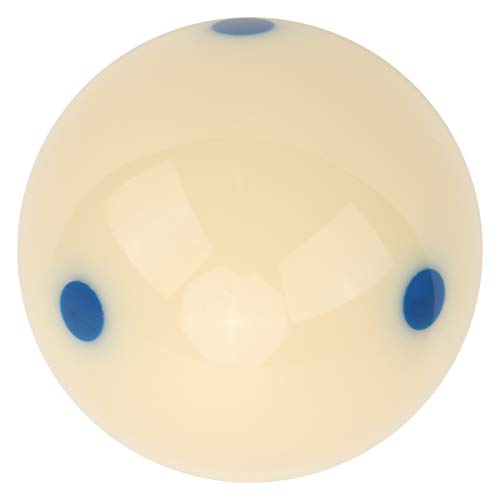 Cosiki Queue-Ball mit Punkten, Trainings-Ball, 57,2 Mm, Harz, Pool, Standard-Trainingsball, Dot-Spot-Ball, Ball, Billard-Zubehör für Training und Wettkampf (Blauer Punkt) von Cosiki