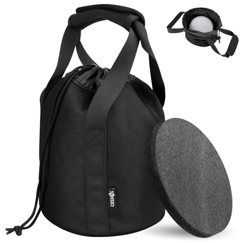 Cosmos Shot-Put-Tasche, tragbare Shot-Putt-Tasche, Tragetasche, Shot-Put-Ball-Aufbewahrungstasche mit bequemem Griff und Schaumstoff-Pad für den Transport eines einzelnen Kugels, von 2,7 kg bis 7,3 kg von Cosmos