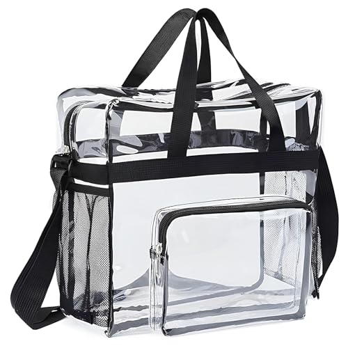 Cosswe Transparente Tragetasche,PVC Clear Bag wasserdichte Kosmetik Aufbewahrungstasche Stadium Approved Durchsichtige Tasche Klar Reisetasche für Arbeit, Sportspiele und Konzerte Cosswe Transparente Tragetasche,PVC Clear Bag wasserdichte Kosmetik Aufbewahrungstasche Stadium Approved Durchsichtige Tasche Klar Reisetasche für Arbeit, Sportspiele und Konzerte von Cosswe