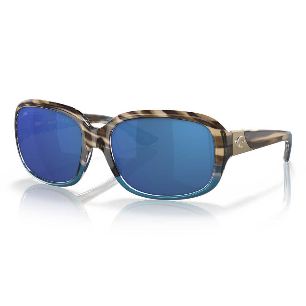Costa Gannet Mirrored Polarized Sunglasses Golden Blue Mirror 580P/CAT3 Mann von Costa