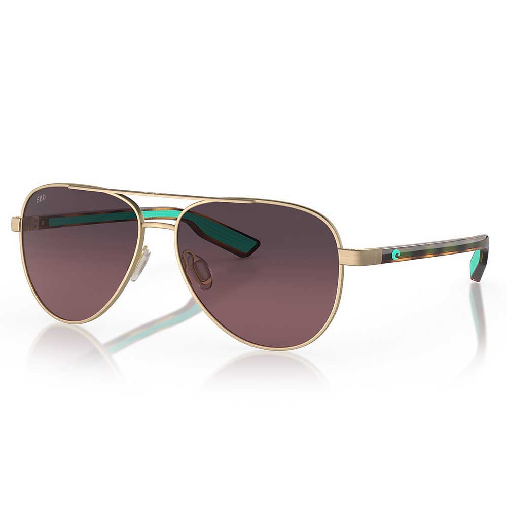 Costa Peli Mirrored Polarized Sunglasses Golden Green Mirror 580P/CAT2 Mann von Costa
