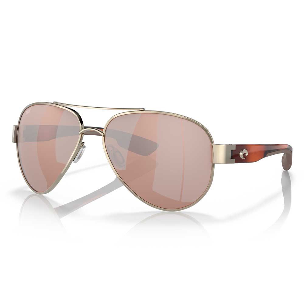 Costa South Point Mirrored Polarized Sunglasses Golden Copper Silver Mirror 580P/CAT2 Mann von Costa