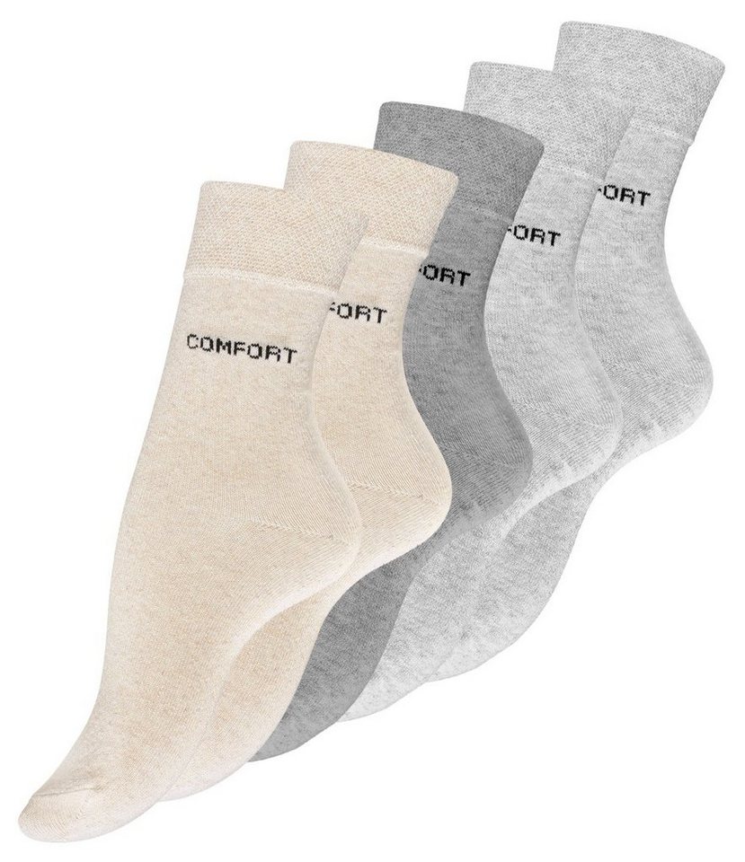 Cotton Prime® Socken ohne Gummibund (10-Paar) in angenehmer Baumwollqualität von Cotton Prime®