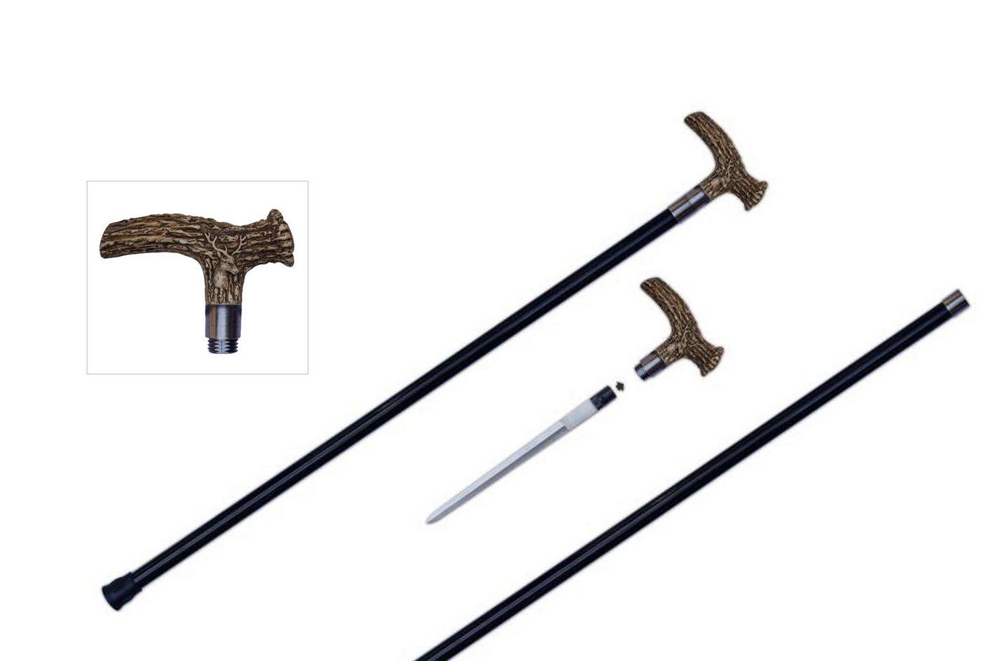 Couchcenter Gehstock Gehstock Wanderstock Spazierstock Alu Metall Hirsch Motiv Halloween, Mit Hirsch Motiv Couchcenter Gehstock Gehstock Wanderstock Spazierstock Alu Metall Hirsch Motiv Halloween, Mit Hirsch Motiv von Couchcenter