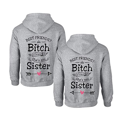 Beste Freunde Damen Pullover Hoodie Best Friends BFF Sister - 1x Hoodie Pfeil Links/Grau XXL Beste Freunde Damen Pullover Hoodie Best Friends BFF Sister - 1x Hoodie Pfeil Links/Grau XXL von Couples Shop
