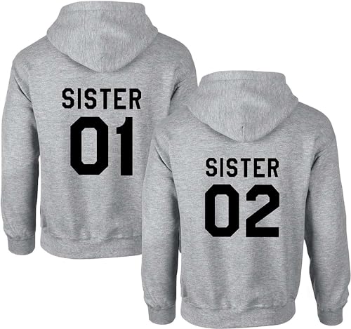 Couples Shop Best Friends Damen Hoodie Sister Pullover Beste Freunde Mädchen BFF - 1 Stück Sister 02 Grau S Couples Shop Best Friends Damen Hoodie Sister Pullover Beste Freunde Mädchen BFF - 1 Stück Sister 02 Grau S von Couples Shop