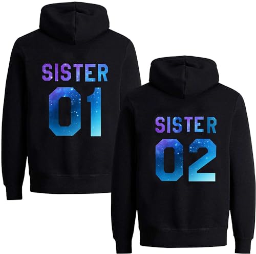 Couples Shop Best Friends Damen Hoodie Sister Pullover Beste Freunde Mädchen BFF - 1 Stück Sister 02 Starry Night Schwarz S Couples Shop Best Friends Damen Hoodie Sister Pullover Beste Freunde Mädchen BFF - 1 Stück Sister 02 Starry Night Schwarz S von Couples Shop