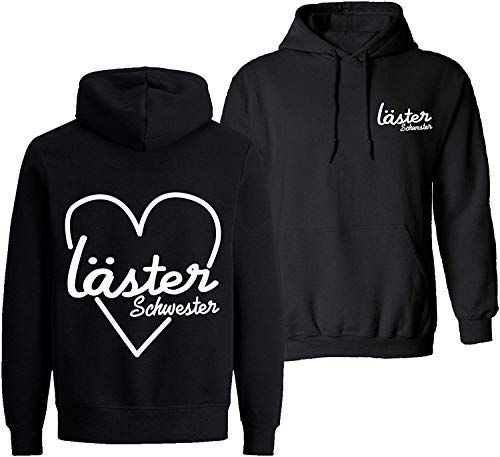 Couples Shop Best Friends Damen Hoodie Sister Pullover für Zwei Mädchen BFF Lästerschwester (Schwarz, XL) von Couples Shop