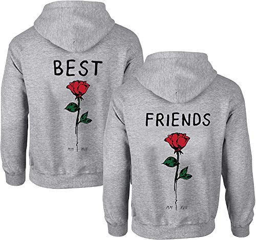 Couples Shop Beste Freunde Hoodie Damen Best Friends Pullover - 1x Hoodie Best Grau XXL Couples Shop Beste Freunde Hoodie Damen Best Friends Pullover - 1x Hoodie Best Grau XXL von Couples Shop