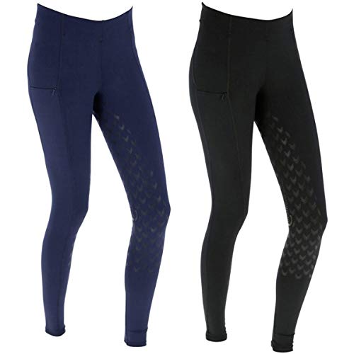 Covalliero Damen Reitleggings Silikon Vollbesatz EQUONA dunkelblau 32/34 von Covalliero