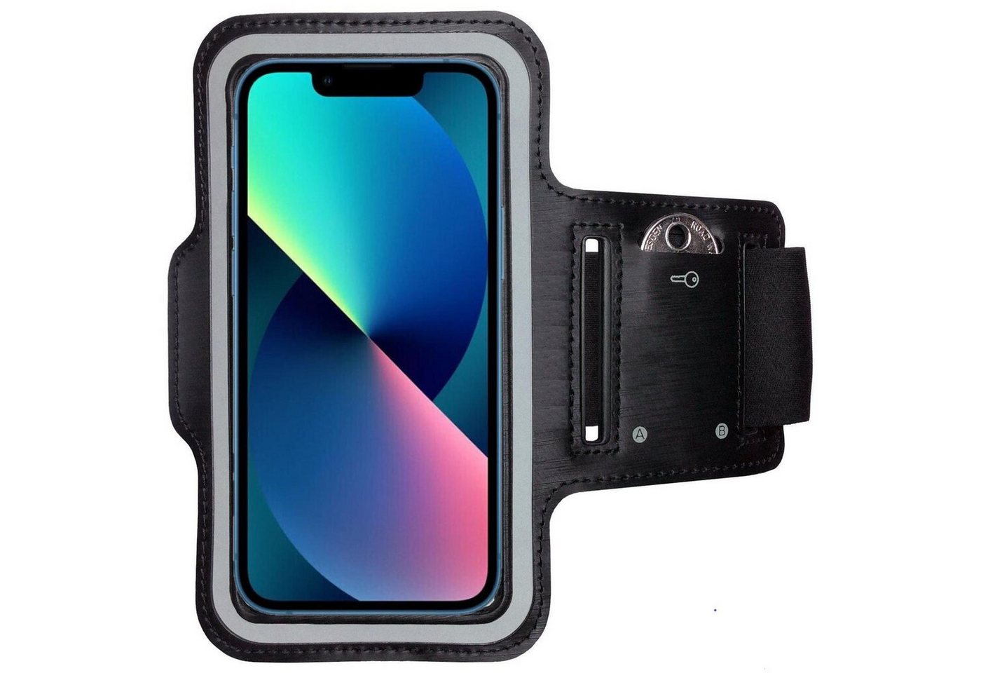 CoverKingz Handyhülle Sportarmband für Apple iPhone 13 Mini Handy Fitness Hülle Armband, Sport Schutzhülle Schlüsselfach Handyhülle Jogging Schutztasche Etui CoverKingz Handyhülle Sportarmband für Apple iPhone 13 Mini Handy Fitness Hülle Armband, Sport Schutzhülle Schlüsselfach Handyhülle Jogging Schutztasche Etui von CoverKingz
