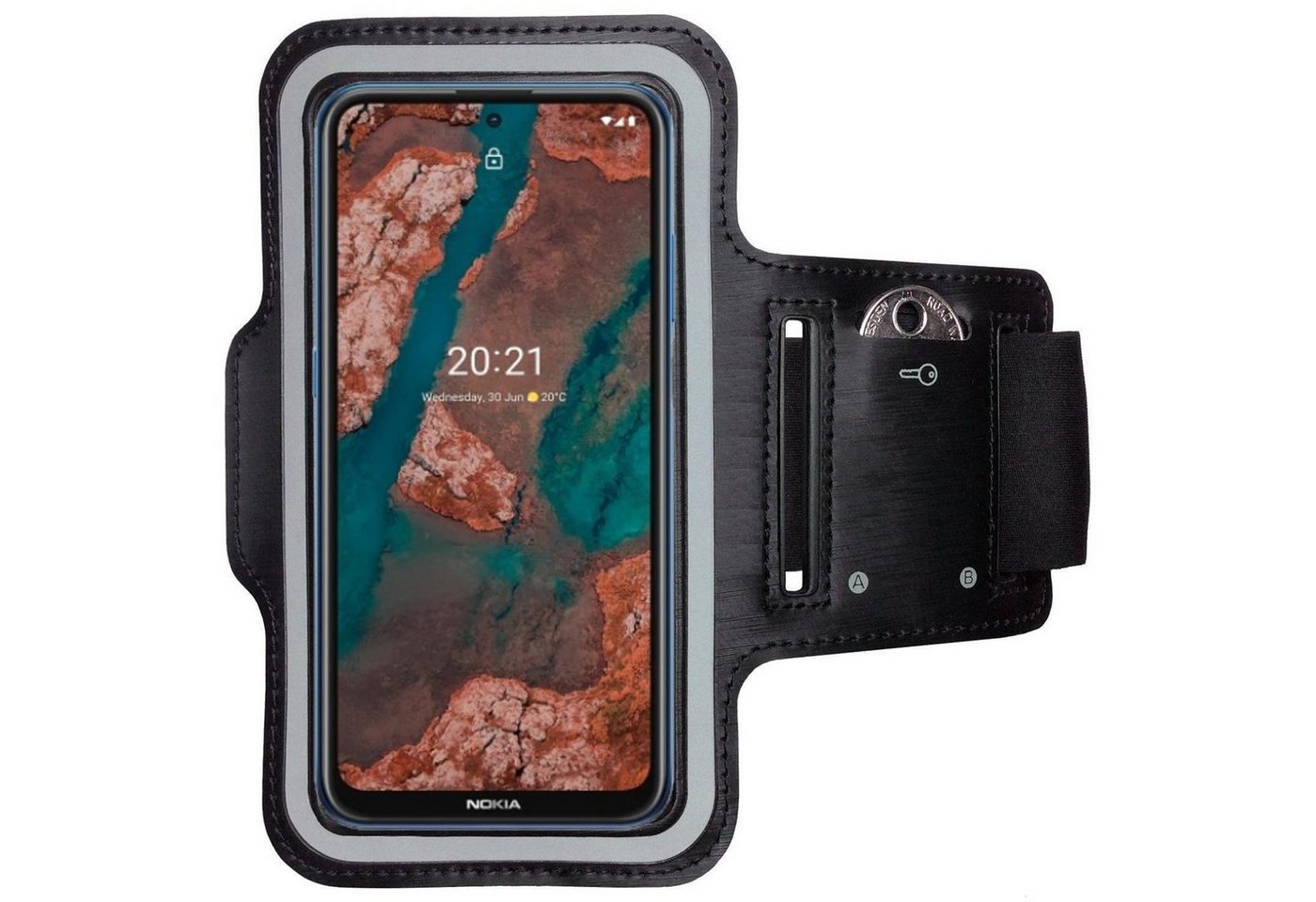 CoverKingz Handyhülle Sportarmband für Nokia X10/X20 Handy Tasche Fitness Sport Armband, Sport Schutzhülle Schlüsselfach Handyhülle Jogging Schutztasche Etui CoverKingz Handyhülle Sportarmband für Nokia X10/X20 Handy Tasche Fitness Sport Armband, Sport Schutzhülle Schlüsselfach Handyhülle Jogging Schutztasche Etui von CoverKingz