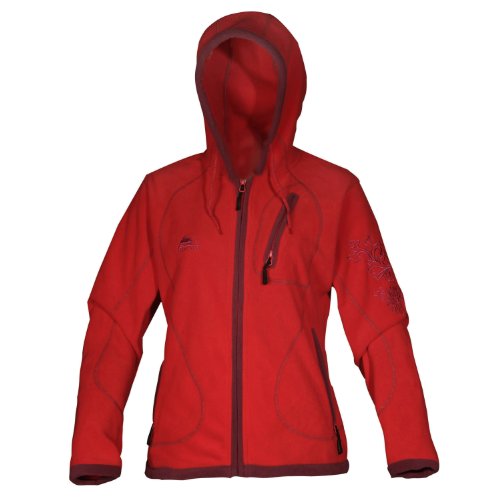 Cox Swain Damen Fleece Outdoor Jacke Alice - 3 Farben - mit Kaputze, Colour: Red, Size: M von Cox Swain