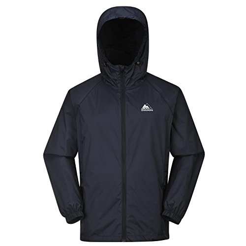 Cox Swain Unisex Outdoor Funktions Regenjacke Hail 8.000mm Wassersäule + 5.000mm atmungsaktiv, Colour: Black/Black Zipper, Size: L Cox Swain Unisex Outdoor Funktions Regenjacke Hail 8.000mm Wassersäule + 5.000mm atmungsaktiv, Colour: Black/Black Zipper, Size: L von Cox Swain