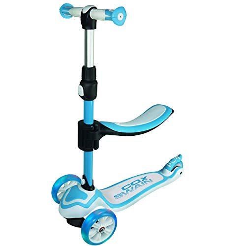 Cox Swain 2in1 Kinder Scooter TRIKY mit Leuchtrollen und Sitz, Color: Blue Cox Swain 2in1 Kinder Scooter TRIKY mit Leuchtrollen und Sitz, Color: Blue von Cox Swain