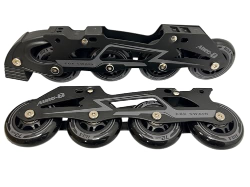 Cox Swain Inline Skate Aluschiene Komplettset mit ABEC 7 Kugellagern und leisen Gummirollen, passend Schlittschuhe: Black Ice, Push, Sneak - Black Gr. L Cox Swain Inline Skate Aluschiene Komplettset mit ABEC 7 Kugellagern und leisen Gummirollen, passend Schlittschuhe: Black Ice, Push, Sneak - Black Gr. L von Cox Swain
