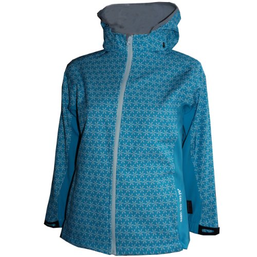 Cox Swain Kinder 3-Lagen Outdoor Softshell Jacke Hannah - 10.000mm Wassersäule 5.000mm atmungsaktiv, Colour: Blue, Size: 7/8 von Cox Swain