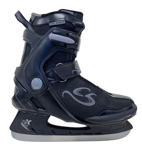 Cox Swain Schlittschuhe Frost, Softboots für Kinder und Erwachsene, Anfänger/Fortgeschrittene, Bequeme Passform, Edelstahlkufe vorgeschliffen Gr. 44 von Cox Swain