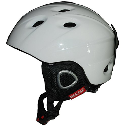 Cox Swain Ski-/Snowboard Helm Inmold Recco - mit Recco Lawinenreflektor, Farbe: White Glossy, Größe: XL von Cox Swain