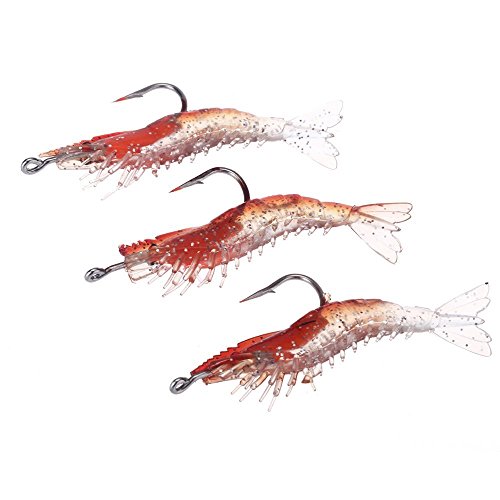 Cpolebev 3 Stueck 6 cm/ 3 g Kuenstliche Fischkoeder Garnele Weiche Koeder Fischerei Geraet Nachtsicht Naturgetreue Angelzubehoer mit Haken Rot Cpolebev 3 Stueck 6 cm/ 3 g Kuenstliche Fischkoeder Garnele Weiche Koeder Fischerei Geraet Nachtsicht Naturgetreue Angelzubehoer mit Haken Rot von Cpolebev