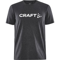 CRAFT Community Logo T-Shirt Herren 999200 - black melange XS von Craft