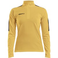 CRAFT Progress 1/2-Zip Trainings-Top Damen 552999 - sweden yellow/black L von Craft