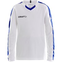 CRAFT Progress Contrast langarm Trikot Kinder 900346 - white/club cobolt 146/152 von Craft