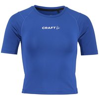 CRAFT Rush 2.0 Cropped Trainingsshirt Damen 346000 - club cobolt/white M von Craft