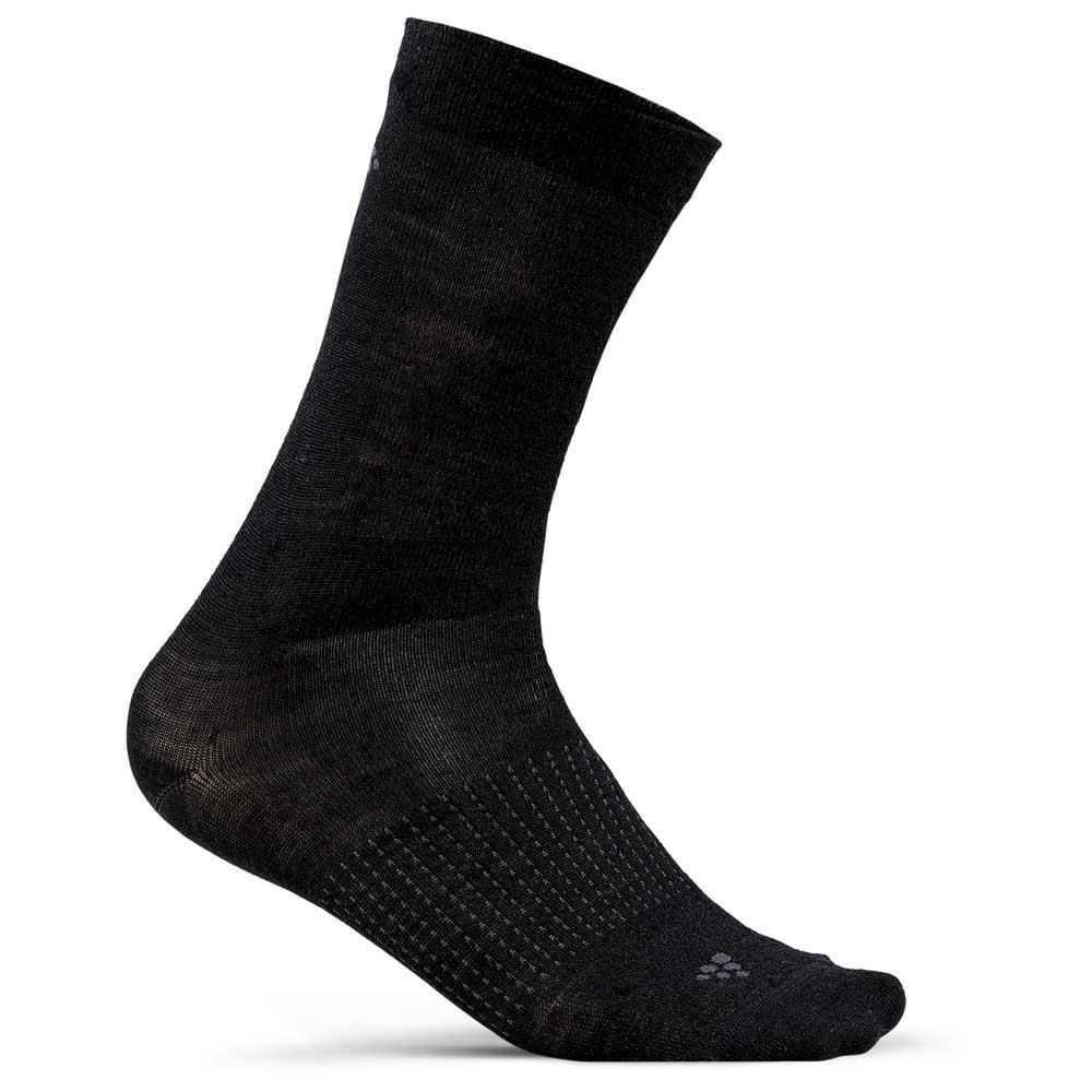 Craft 2-pack Wool Liner Half Long Socks Schwarz EU 34-36 Mann Craft 2-pack Wool Liner Half Long Socks Schwarz EU 34-36 Mann von Craft
