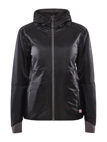 Craft ADV EXPLORE LIGHTWEIGHT | Leichte Jacke Damen L | Black | Packbare Outdoorjacke Damen | PrimaLoft-Isolierung | 2 Reißverschlusstaschen | Kapuze | Stretcheinsätze | Wanderjacke Damen von Craft